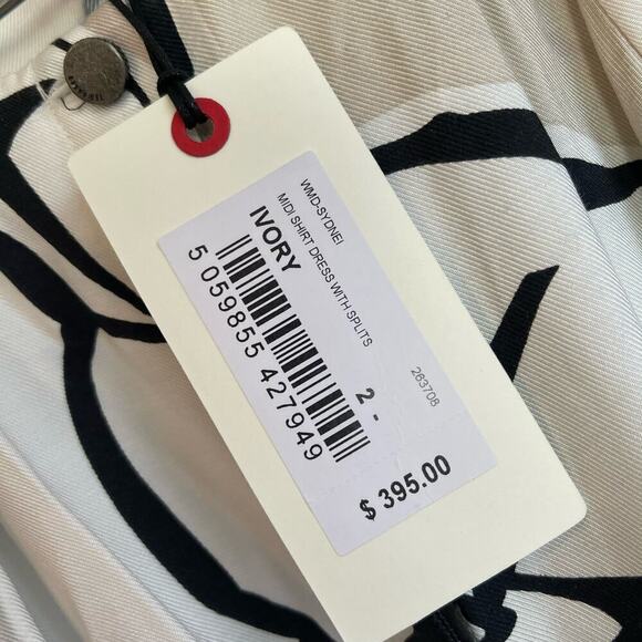 Ted Baker London Midi Shirt Dress with Splits Snap Button Size 2 / US Size 6 NWT - Picture 10 of 12